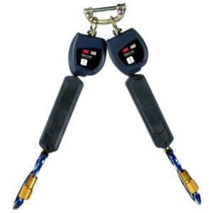 3m-dbi-sala-3100546-nano-lok-twin-leg-6-ft-self-retracting-life-line-ansi-class-1-single-pin-connector-and-aluminum-snap-hooks