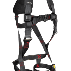 FallTech 8143B FT-Iron 1D Standard Full Body Harness, Back D-Ring, Tongue Buckle Leg Straps
