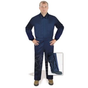 Steel Grip NBU9-9300-B01 Coveralls, 9 oz Navy Indura Fabric, Arc Rating 12.4 cal/cm², Zipper Leg Opening, Category 2 Hazard Risk