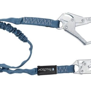 FallTech 82593 6ft Internal Energy Absorbing Lanyard, Single-leg with Rebar Steel Snap Hook