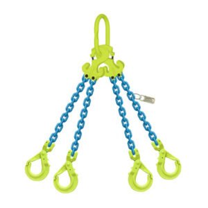 Gunnebo 1/2" x 5 ft TG4-GBK GrabiQ Adjustable 4-Leg Grade 100 Chain Sling - 39000 lbs WLL